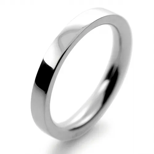 Flat Court Very Heavy -  2.5mm Palladium Wedding Ring 